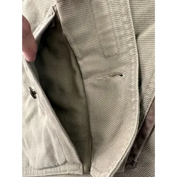 VTG Columbia Barn Field Coat Heavy Duck Cotton Lined Olive Brown RiverLodge XL - Picture 10 of 13